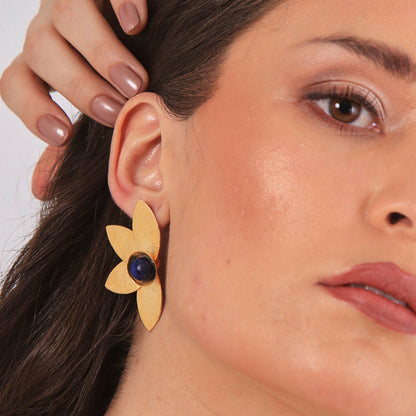 Aretes Flor de ágata