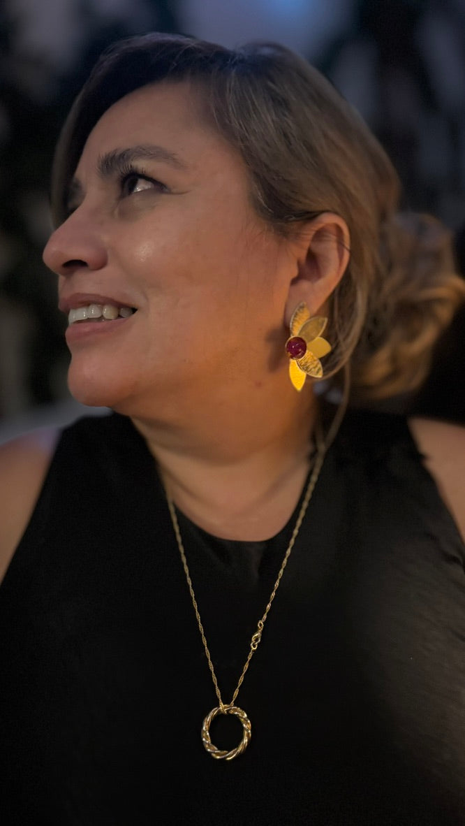 Aretes Flor de ágata - Community photo 2