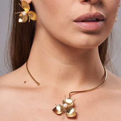 Pearl Flower Earring