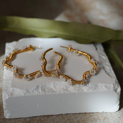 Irregular flower Hoops