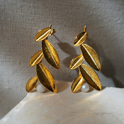 Pearled Branch Earrings