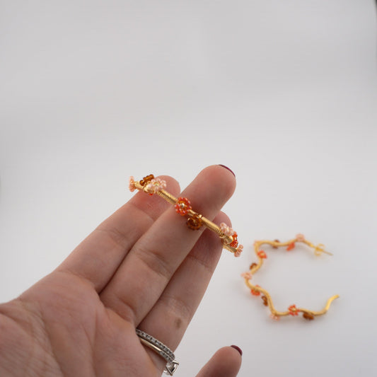 Irregular flower Hoops