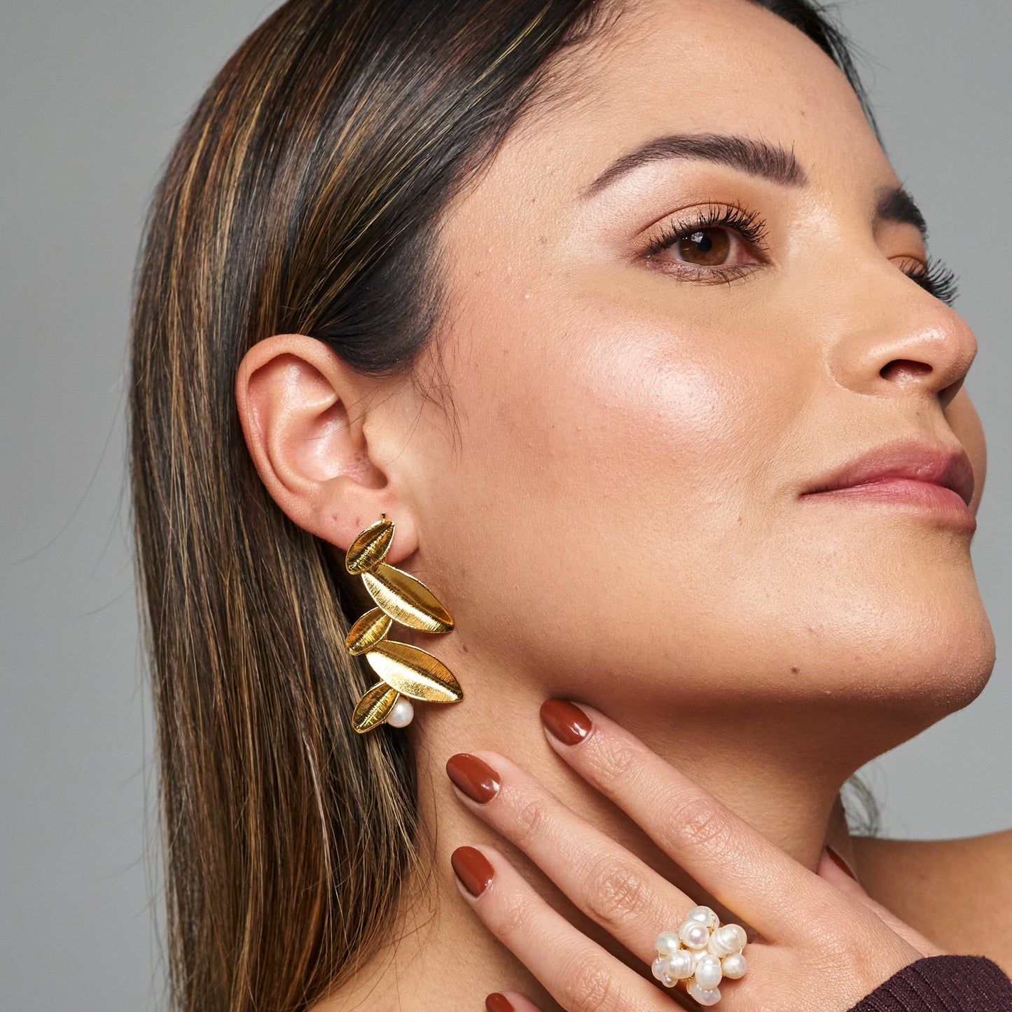 Pearled Branch Earrings