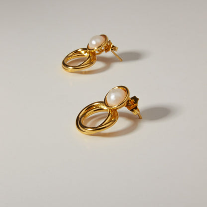 Aretes Circle Pearls