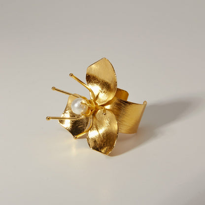 Anillo Pearl Flower