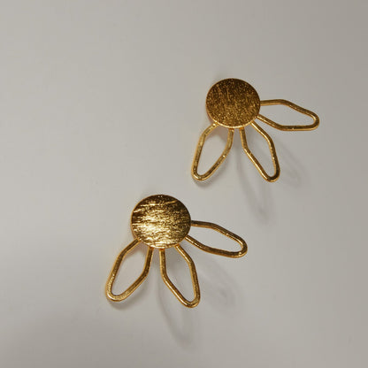 Petal Duo Gold Earrings