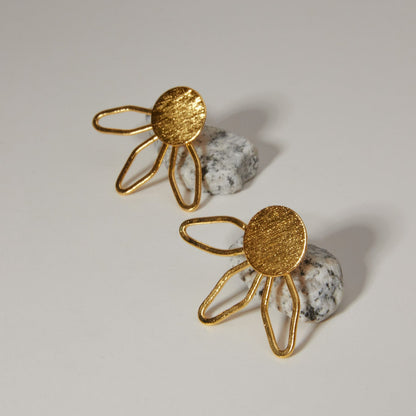 Petal Duo Gold Earrings
