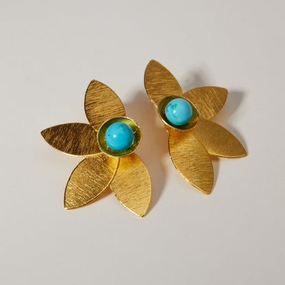 Aretes Flor de ágata