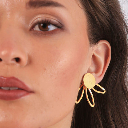 Petal Duo Gold Earrings