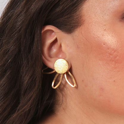 Petal Duo Gold Earrings